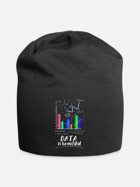 Daten Sind Wunderschön - Jersey-Beanie - Schwarz
