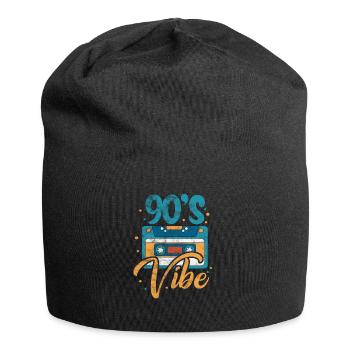 90er Jahre Neunziger 90s Kassette Retro Geschenk - Jersey-Beanie - Schwarz - Vorne