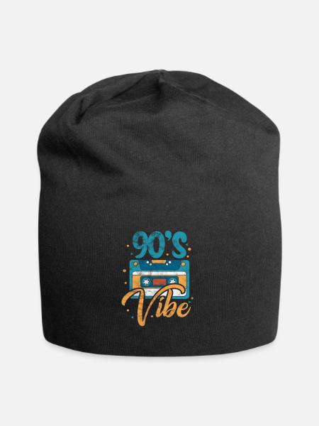 Cadeau rétro de cassette des années 90 des années 90 - Bonnet en jersey - noir