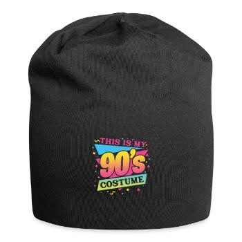 90er Jahre Neunziger 90s Retro Vintage Geschenk - Jersey-Beanie - Schwarz - Vorne
