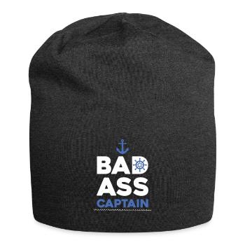 Captain Bad Ass Husband Boyfriend Sailor Boat Love - Bonnet en jersey - charbon - Devant