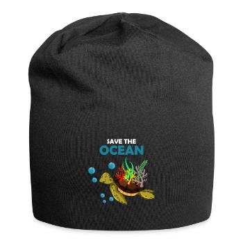 Turtle climate change - Jersey Beanie - black - Front