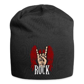 Motif de groupe de rock hard rock pour femmes et hommes - Bonnet en jersey - noir - Devant