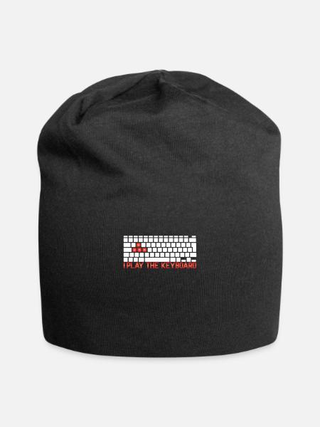 Gaming PC Gamer Design für Zocker am Computer - Jersey-Beanie - Schwarz