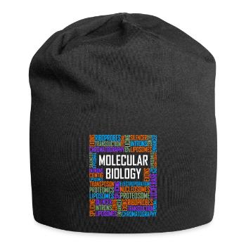 Molekularbiologische Wörter - Jersey-Beanie - Schwarz - Vorne