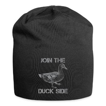 Join The Duck Side Funny Bird Joke Farm Tier - Jersey Beanie - black - Front