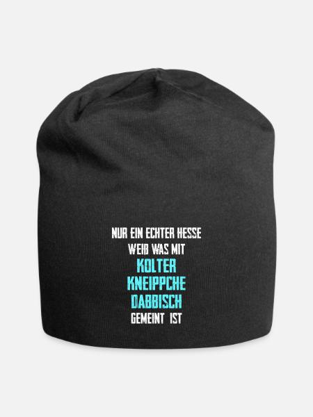 kolter kneipsche dabbisch Hessische Sprüche Hessen - Jersey-Beanie - Schwarz