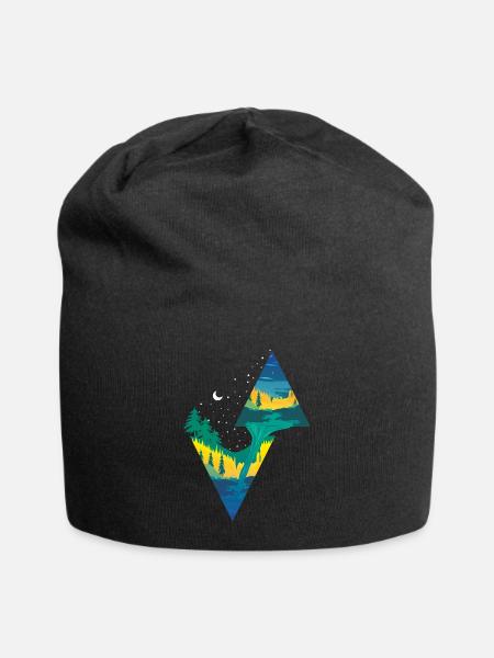 Wilde Natur - Jersey-Beanie - Schwarz