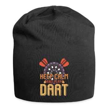 Keep calm and play dart - Darts - Jersey-Beanie - Schwarz - Vorne