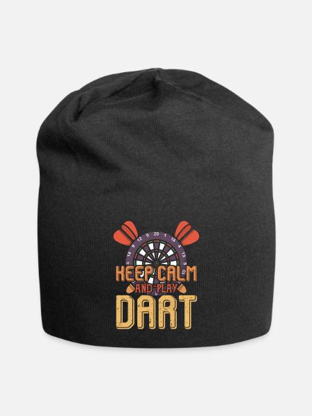 Keep calm and play dart - darts - Jersey Beanie - black