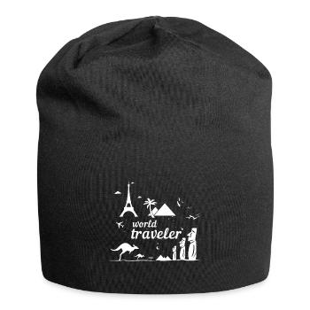 Weltreise - Jersey-Beanie - Schwarz - Vorne