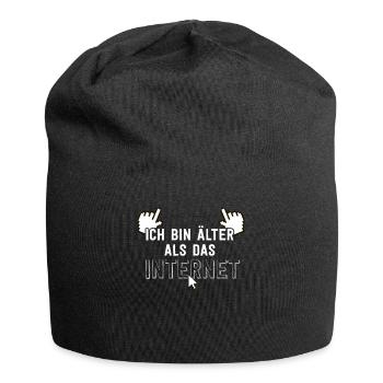 Ich bin älter als das Internet - Jersey-Beanie - Schwarz - Vorne