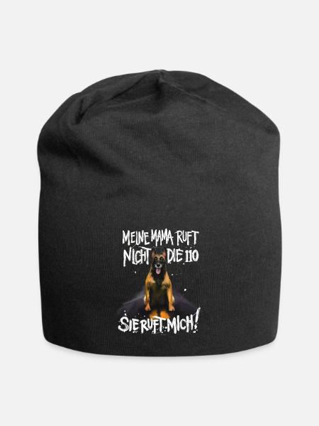 Meine Mama ruft nicht die 110, sie ruft mich! - Jersey-Beanie - Schwarz
