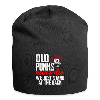 Cadeau de déclaration de musique punk rock punk - Bonnet en jersey - noir - Devant
