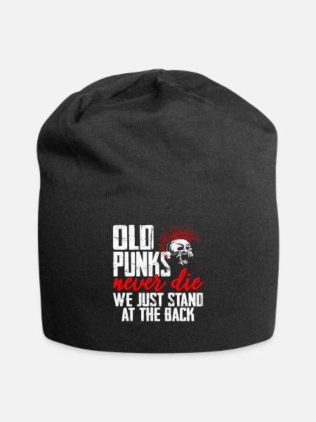 Cadeau de déclaration de musique punk rock punk - Bonnet en jersey - noir