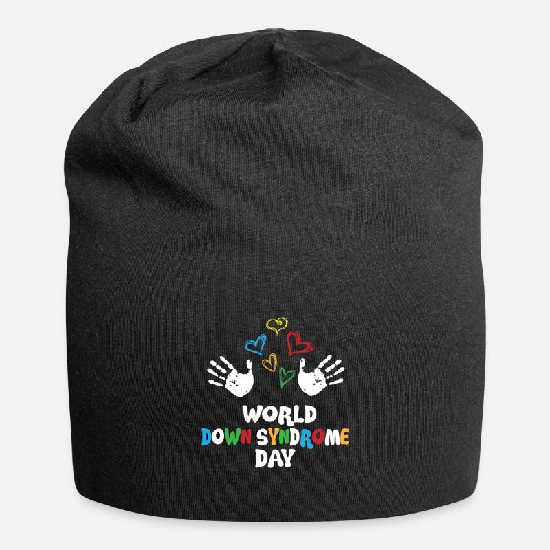 Down syndrome day trisomy chromosome # 21 - Jersey Beanie - black