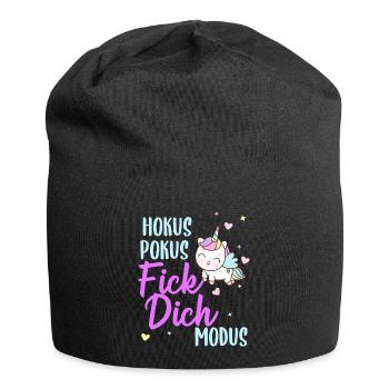 Hokus Pokus Fick Dich Modus Frauen Einhorn - Jersey-Beanie - Schwarz - Vorne