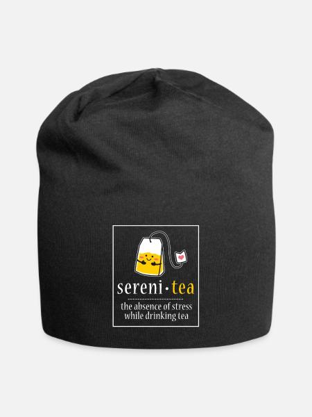 thé - Bonnet en jersey - noir