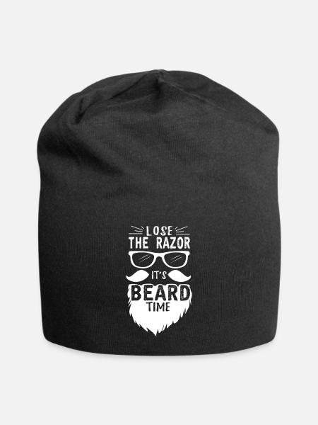 Shaver way it's beard time - Jersey Beanie - black