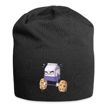 Milk and Cookies Workout Design, Funny Gym Gift - Jersey Beanie - black - Front