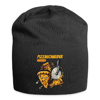 Funny Pizza Shirt | Pizza cutter | Pizza fan - Jersey Beanie - black - Front