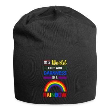 Be A Rainbow - Jersey Beanie - black - Front