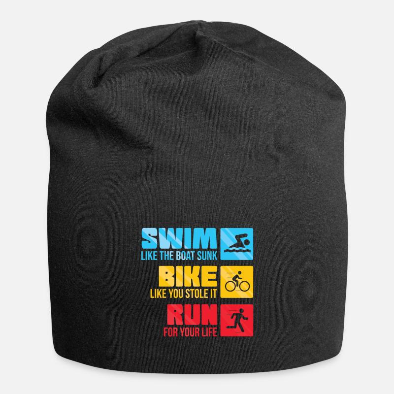 Triathlon motivation saying - Jersey Beanie - black