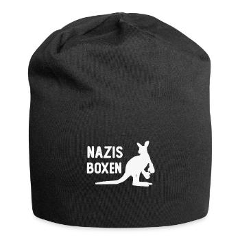 Nazis boxen - Känguru weiß - Jersey-Beanie - Schwarz - Vorne
