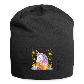 Ostern Einhorn - Jersey-Beanie - Schwarz - Vorne