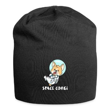 Space Corgi - Jersey-Beanie - Schwarz - Vorne