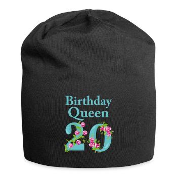 Cadeau d'anniversaire femme 20 ans anniversaire reine - Bonnet en jersey - noir - Devant