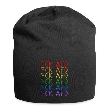 FCK AFD Arc-en-ciel - Fuck AfD - Bonnet en jersey - noir - Devant