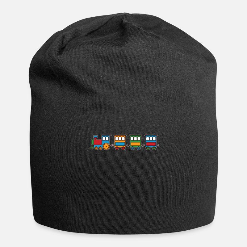 Zug - Jersey-Beanie - Schwarz
