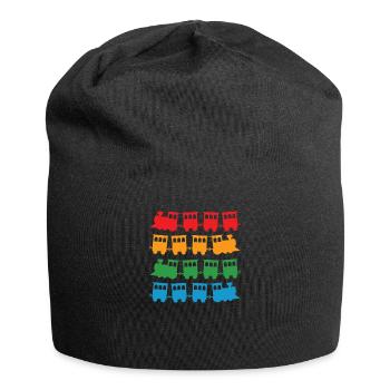 Zug Züge Modeleisenbahn Eisenbahn Geschenk - Jersey-Beanie - Schwarz - Vorne