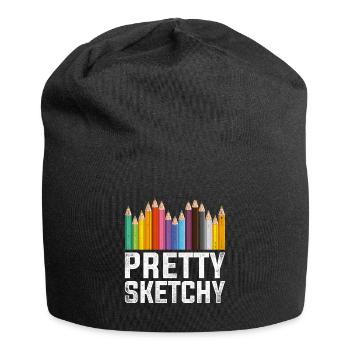 Paint brush - Jersey Beanie - black - Front