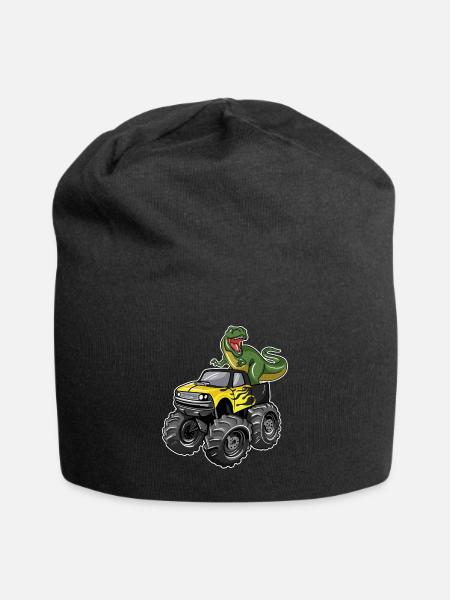 Monster Truck Dinosaur - Jersey Beanie - black