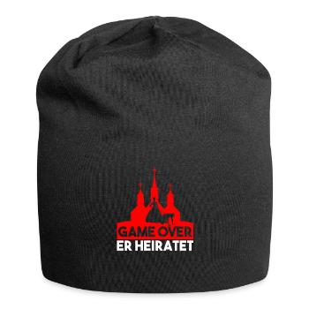 Game Over er heiratet - Jersey-Beanie - Schwarz - Vorne
