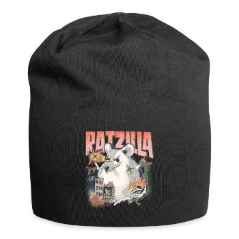 RATZILLA | Lustige Ratte | Rattenhalter | Ratten - Jersey-Beanie - Schwarz - Vorne