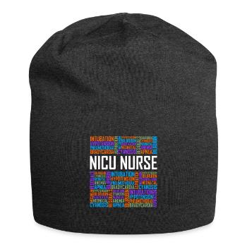 NICU Nurse Words - Jersey-Beanie - Anthrazit - Vorne