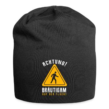 Junggesellinenabschied Ehe Geschenk heiraten - Jersey-Beanie - Schwarz - Vorne