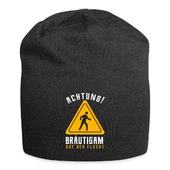 Junggesellinenabschied Ehe Geschenk heiraten - Jersey-Beanie - Anthrazit - Vorne