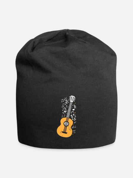 Guitare - Bonnet en jersey - noir