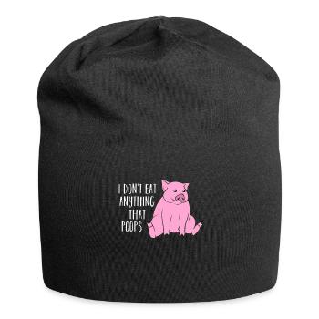 Je ne mange rien de caca - Bonnet en jersey - noir - Devant