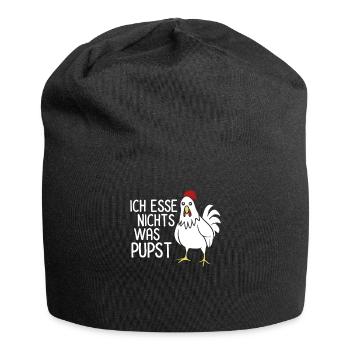 Ich esse nichts was pupst - Jersey-Beanie - Schwarz - Vorne