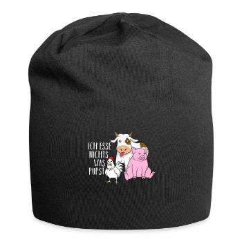 Ich esse nichts was pupst - Jersey-Beanie - Schwarz - Vorne