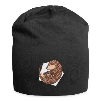 Pangolin verschlafenes Schuppentier süßes Tier - Jersey-Beanie - Schwarz - Vorne