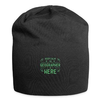 Geographer surveying profession geo geography geographer - Jersey Beanie - black - Front