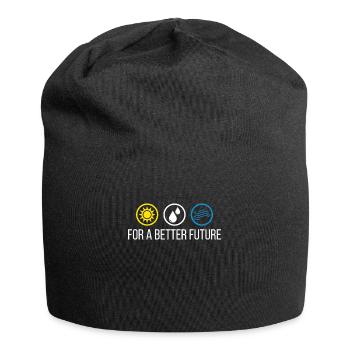 Renewable energy shirt & gift idea - Jersey Beanie - black - Front