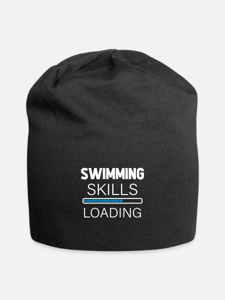 Swimming swimmer swimming sport swimming swim - Jersey Beanie - black