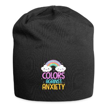 Anxiété Anxiété Déprimé Anxieux Cadeau - Bonnet en jersey - noir - Devant
